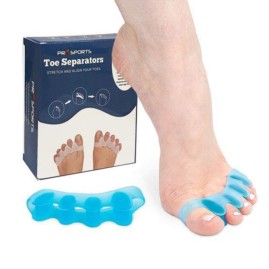 One Pair Of Black Yoga Toes Protector With Toe Separators For Protecting  The Toes During Yoga, Pilates And Other Sports Activities.