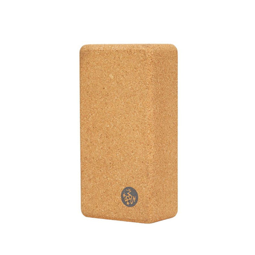 Manduka Lean Cork Yoga Block - 3 inch-Yoga Accessories-Barefoot.kw